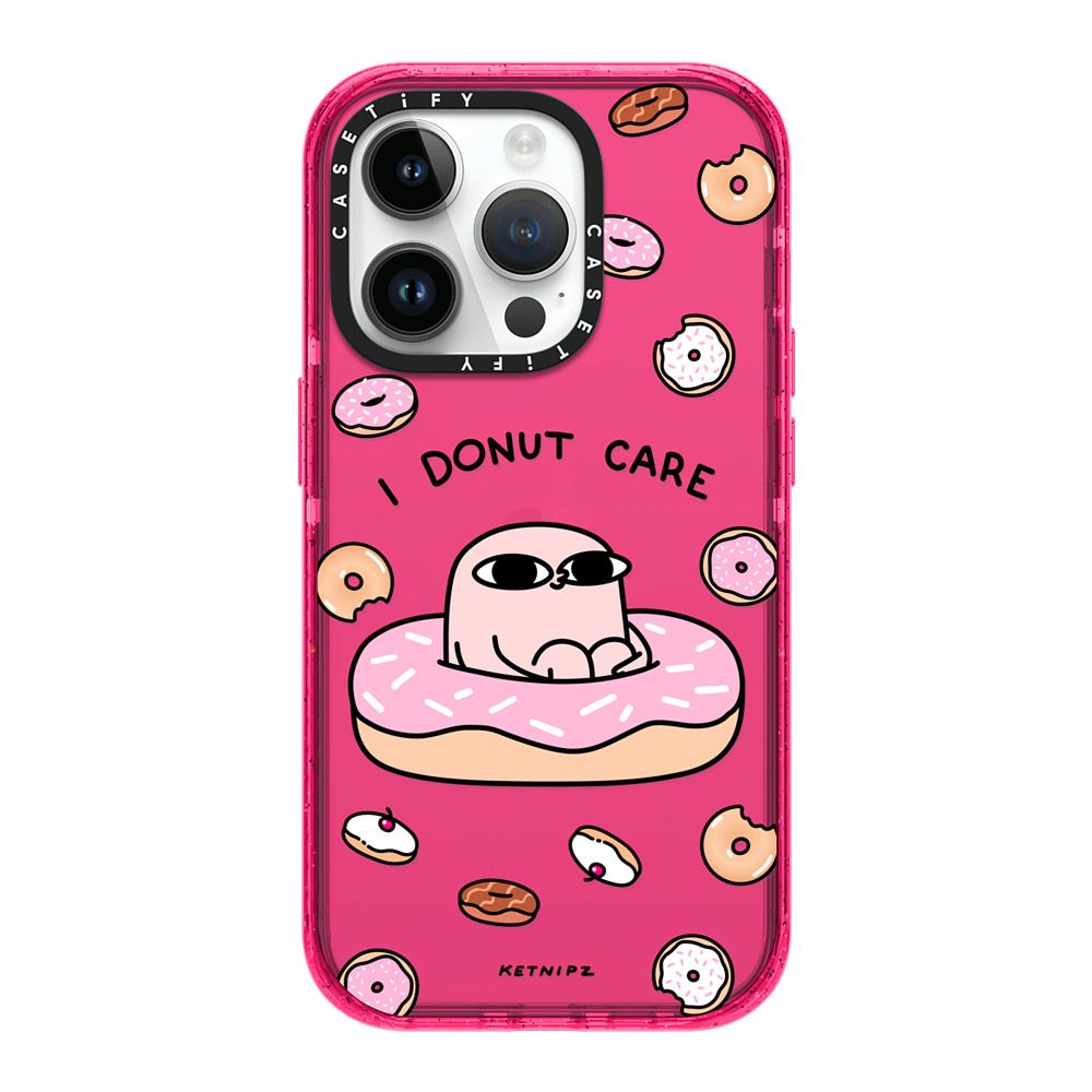 iPhone Case Galaxy Ketnipz I Donut Care Fucsia Transparente