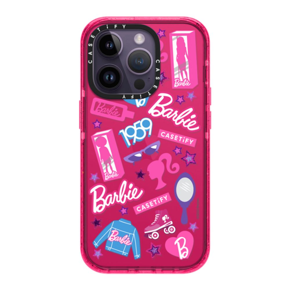 iPhone Case Barbie Stickermania Fucsia Transparente Casetify ScreenShop