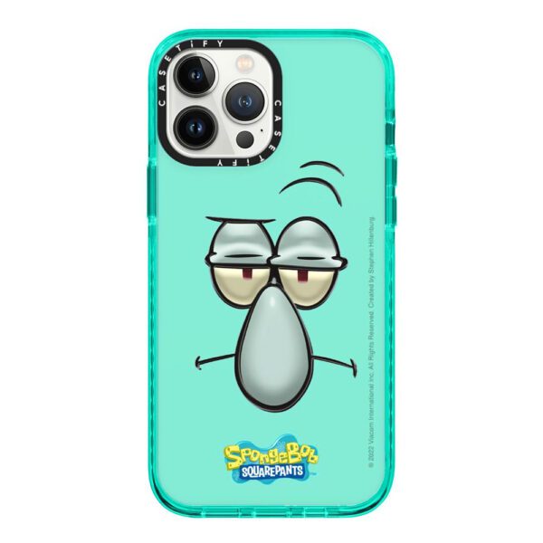 iPhone Case Bob Esponja Calamardo Azul Transparente Casetify